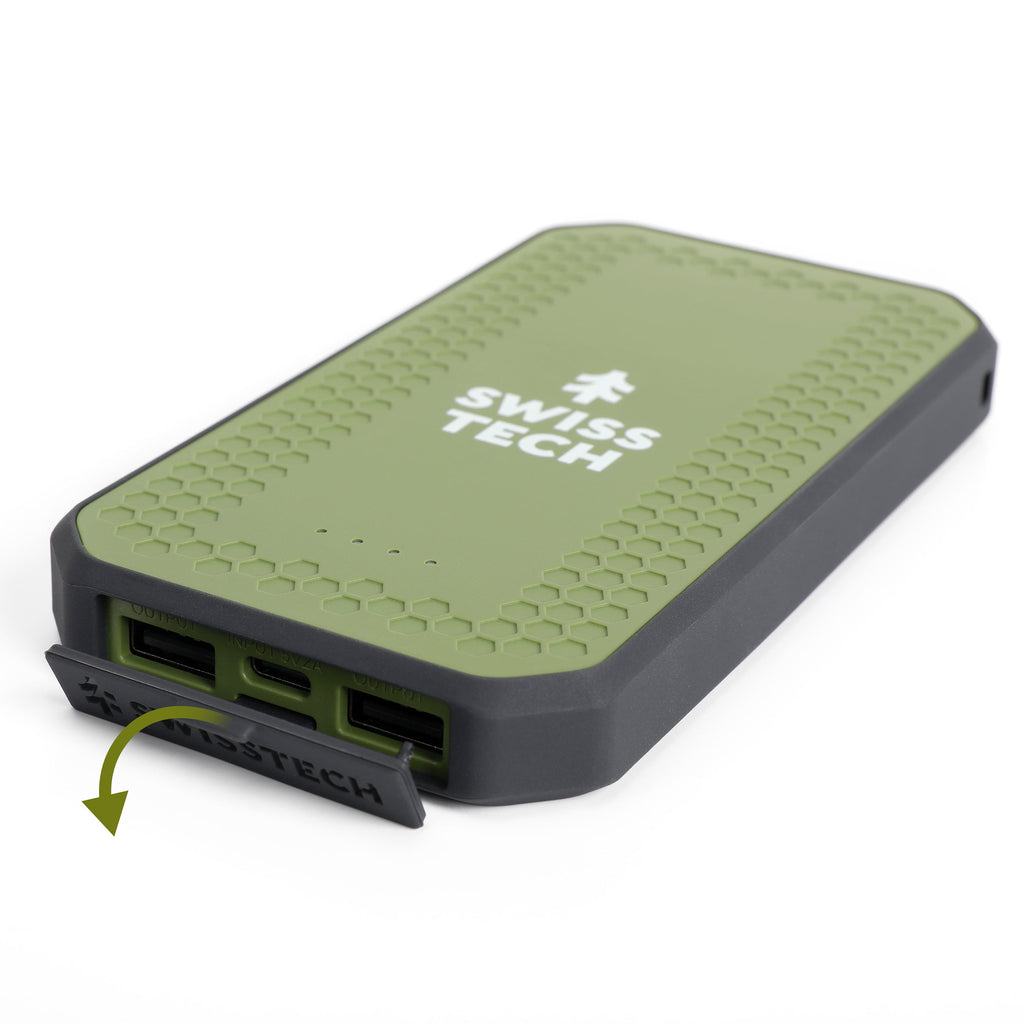 10000Mah Portable Power Bank, Dual USB-C/USB-A, IPX4 Weatherproof, Durable Design