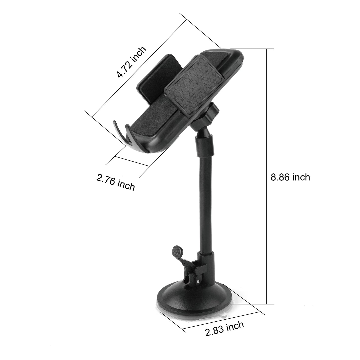 Dashboard & Windshield Cell Phone Mount, Black