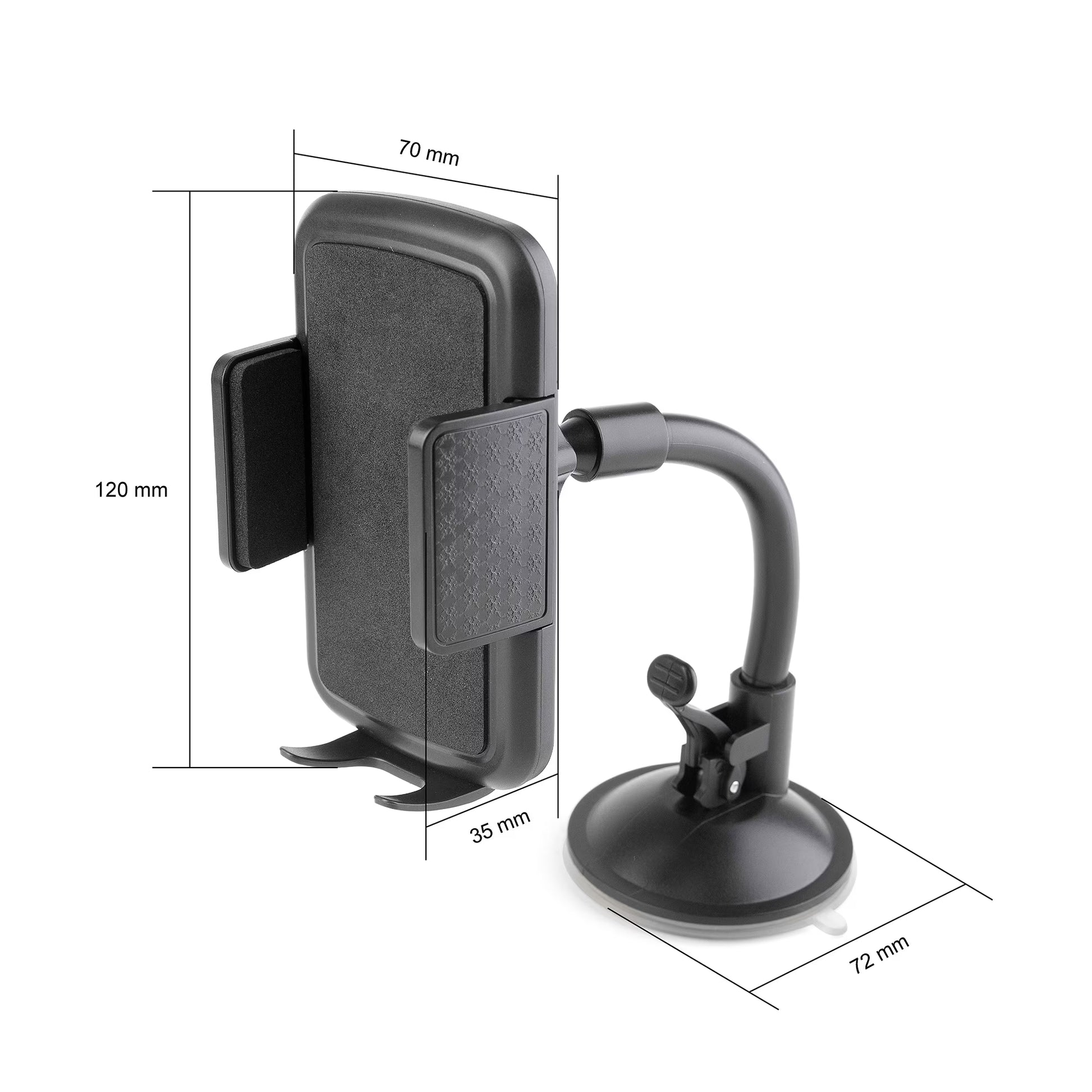 Dashboard & Windshield Cell Phone Mount, Black